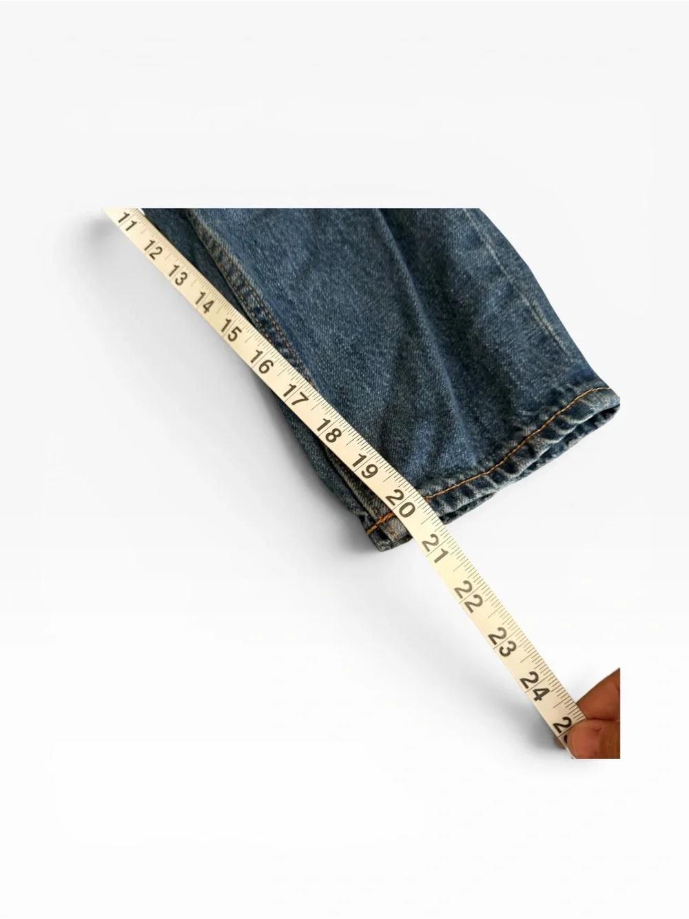 Old Navy Blue‎ Denim with Orange Topstitching